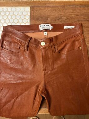 Frame Atelier Lamb Leather Pants – Cognac
